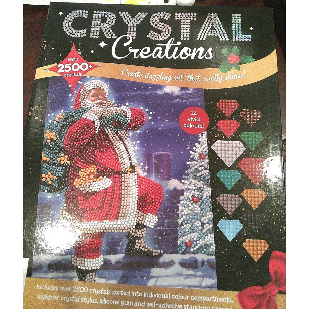 Crystal Creations Crafts Canvas 2500pc Diamond Painting Christmas Santa #9161